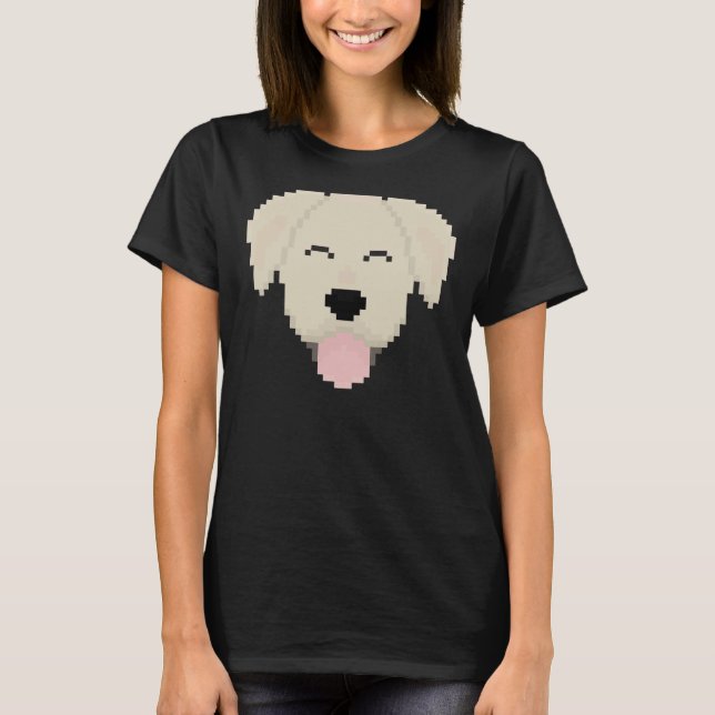 Camiseta Labrador amarillo pixel (Anverso)