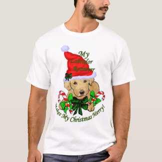Camiseta Labrador amarillo recupera regalos de Navidades