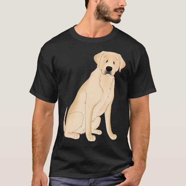 Camiseta Labrador amarillo recuperador (Anverso)