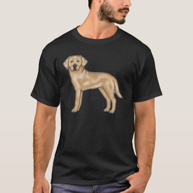 Camiseta Labrador amarillo recuperador canino Personalizado (Anverso)
