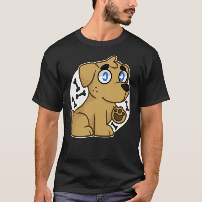 Camiseta Labrador amarillo recuperador perro de rizo labrad (Anverso)