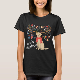 Camiseta Labrador amarillo recuperó Navidades Perro Lab Xm