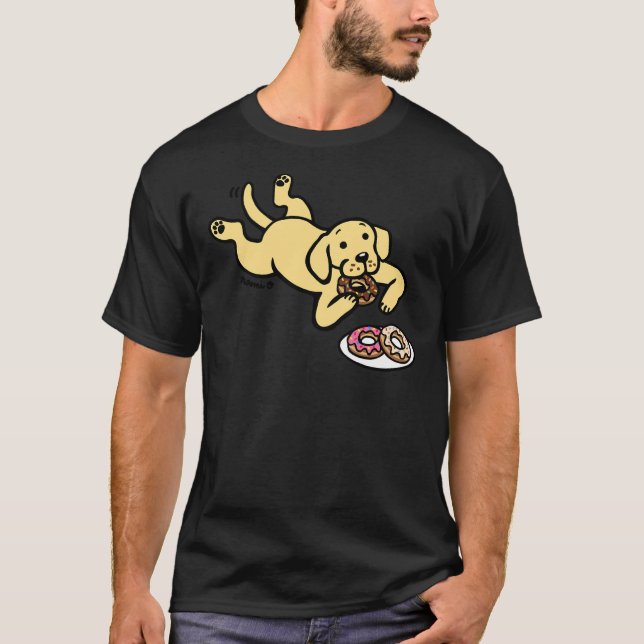 Camiseta Labrador Amarillo Y Donuts (Anverso)