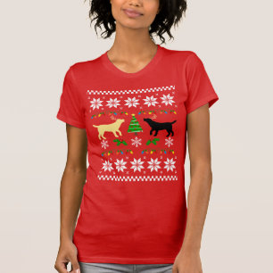 Camiseta Labrador amarillo y Navidades feos del labrador ne