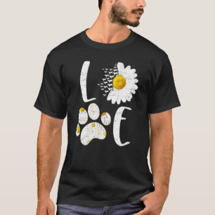 Camiseta Labrador amor Vestido vestuario Perro Paw Daisy Fl
