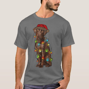 Camiseta Labrador Árbol de Navidad Luz Pajama Perro Lover X