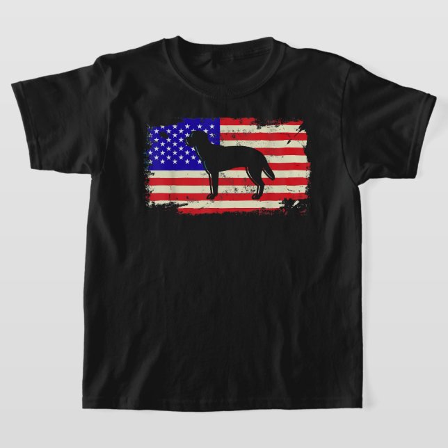 Camiseta Labrador Bandera Americana Perro Lover Gift Wo (Distribución)