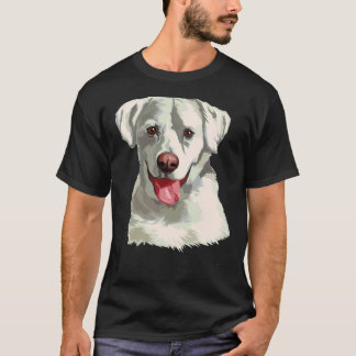 Camiseta Labrador blanco de color de agua