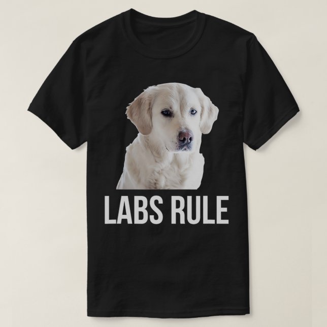 Camiseta Labrador blanco recupera los laboratorios de regla (Diseño del anverso)