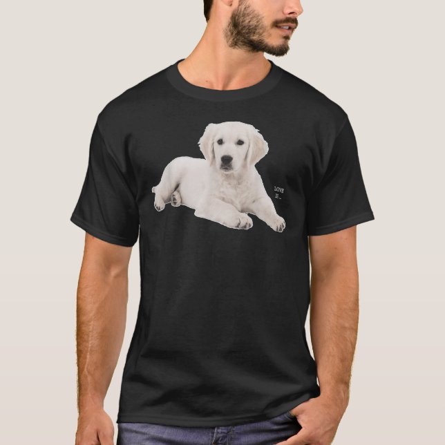 Camiseta Labrador blanco recuperador de amor amarillo mamá  (Anverso)