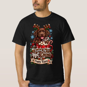 Camiseta Labrador Chocolate Alimentado Por Cacao Caliente Y