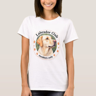 Camiseta Labrador, "Club - Solo miembros" de color dorado