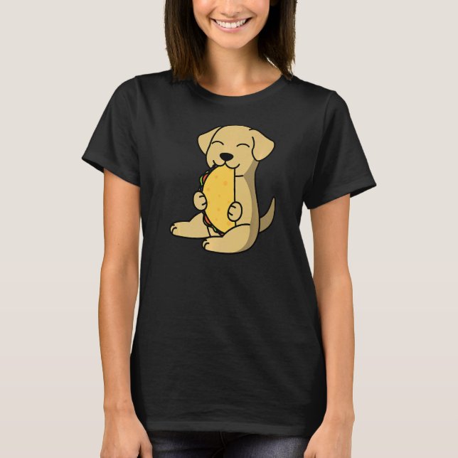 Camiseta Labrador comiendo un perro taco (Anverso)