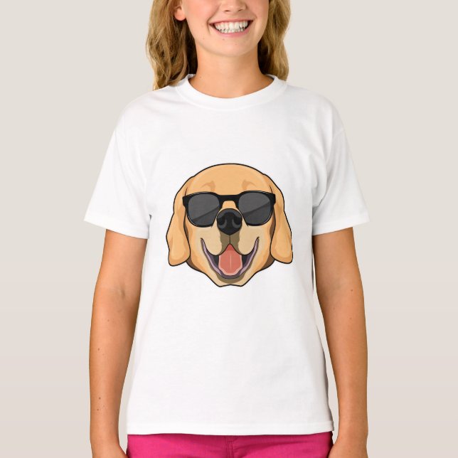 Camiseta Labrador con gafas de sol (Anverso)