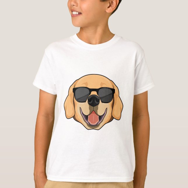 Camiseta Labrador con gafas de sol (Anverso)