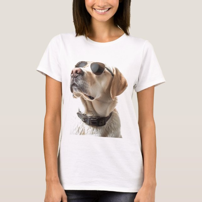 Camiseta Labrador con gafas de sol (Anverso)