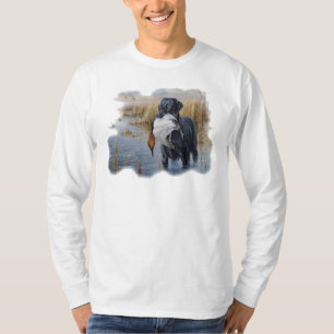 Camiseta Labrador con la caza del pato del pato