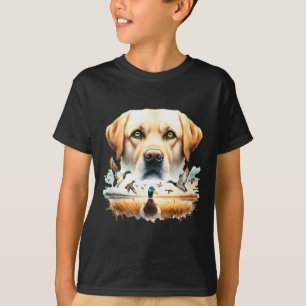 Camiseta Labrador con pato de caza de pato mallard