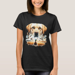 Camiseta Labrador con pato de caza de pato mallard