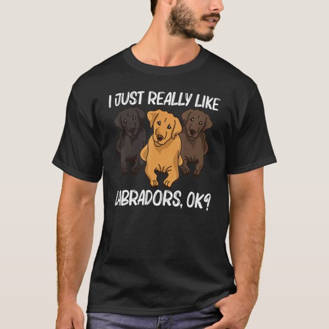 Camiseta Labrador Cuto Para Hombres Mujeres Cachorro Animal (Anverso)