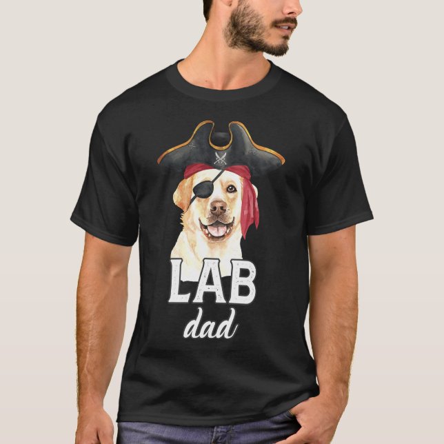 Camiseta Labrador Dad Black Labrador Dad Labrador Gif Birt (Anverso)