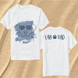 Camiseta Labrador dad t-shirt with custom name brush art