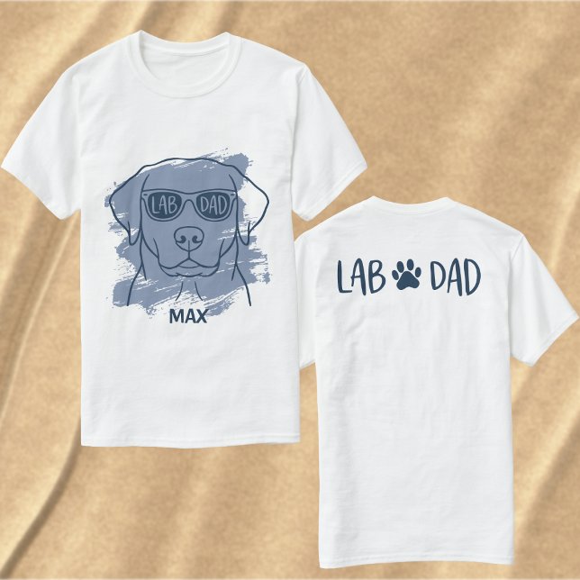 Camiseta Labrador dad t-shirt with custom name brush art (Subido por el creador)