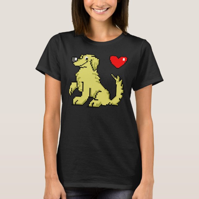 Camiseta Labrador de 8 bits (Anverso)