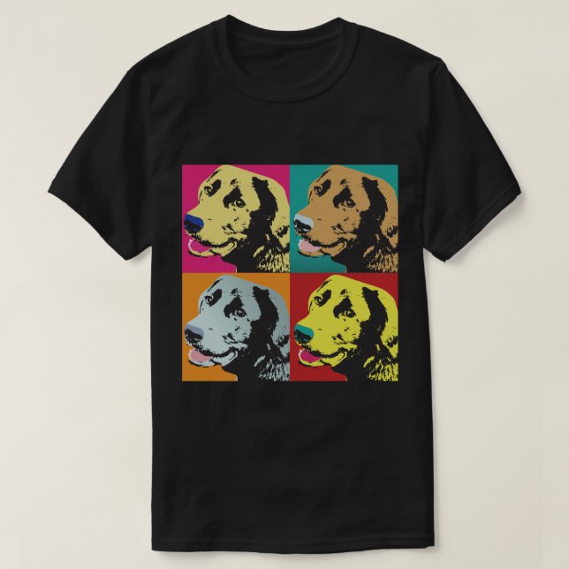 Camiseta Labrador de arte pop (Diseño del anverso)