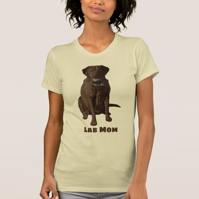 Camiseta Labrador de chocolate de Lab Mom (Anverso)