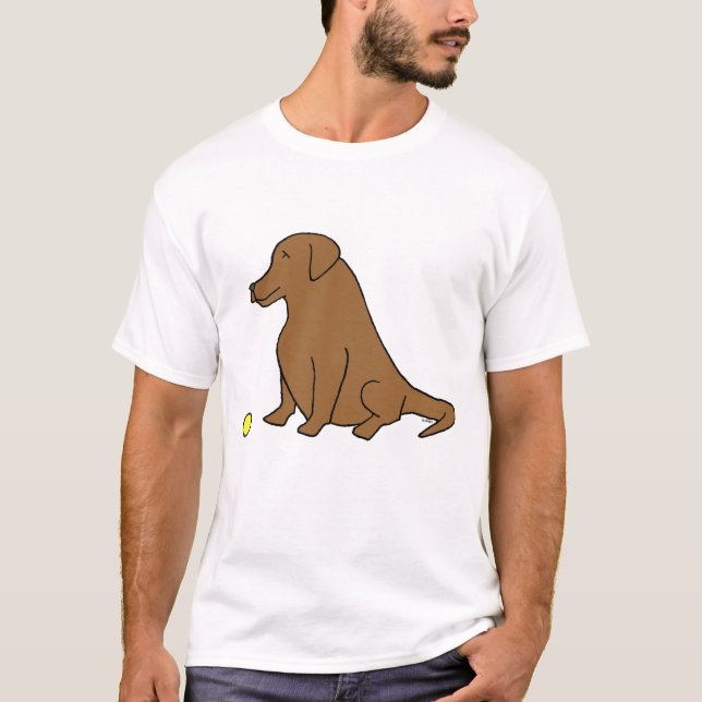 Camiseta Labrador de chocolate, Personalizado de perro grac (Anverso)