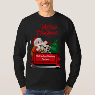 Camiseta Labrador de perro con Santa Claus en Red Tru