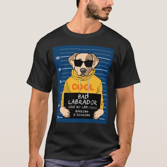 Camiseta Labrador de perro malo (Anverso)