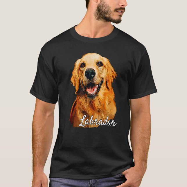 Camiseta Labrador de perro perro perro cúrcute de laborator (Anverso)