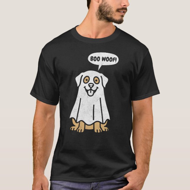Camiseta Labrador divertido fantasma de Halloween (Anverso)