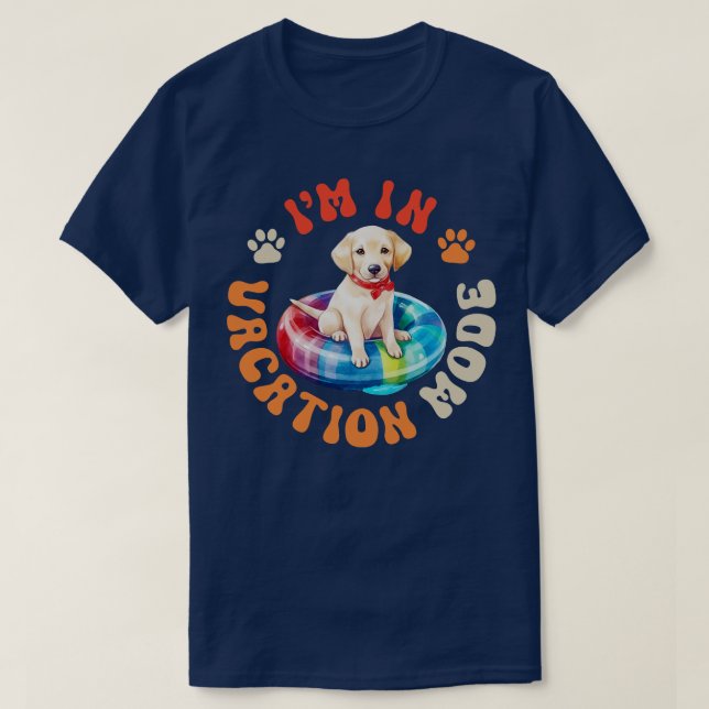 Camiseta Labrador Dog Vacation Mode 1 (Diseño del anverso)