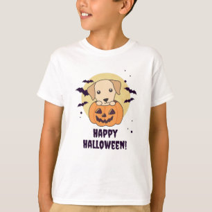 Camiseta Labrador en perros de calabaza cute feliz Hallowee