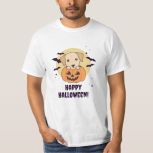 Camiseta Labrador en perros de calabaza cute feliz Hallowee