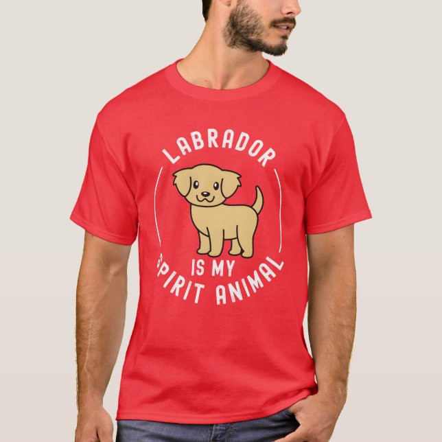 Camiseta Labrador es mi amigo animal espiritual (Anverso)
