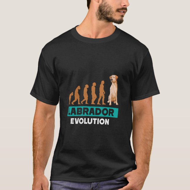 Camiseta LABRADOR EVOLUCIÓN Labrador recuperar perro gracio (Anverso)