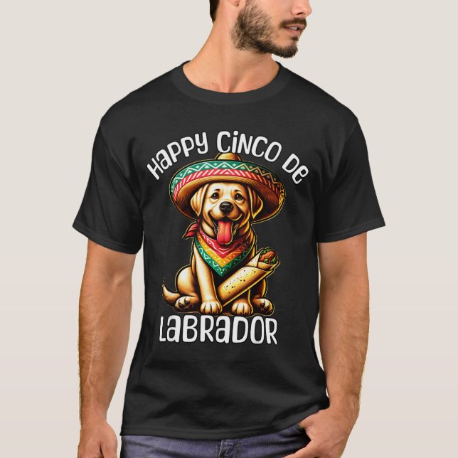Camiseta Labrador feliz cinco de mayo  (Anverso)