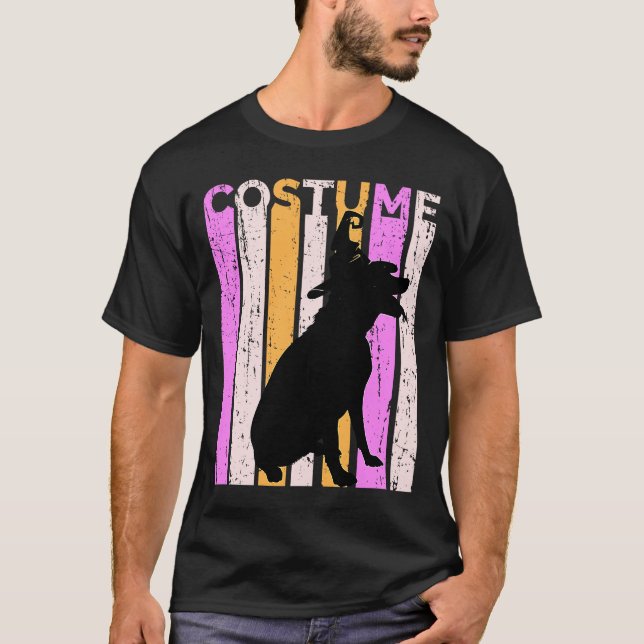 Camiseta Labrador Halloween En Gorra De Brujas Cuidado Labo (Anverso)