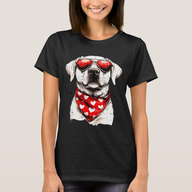Camiseta Labrador Heart Bandana Cool Lab Dog Lover Men Wome (Anverso)