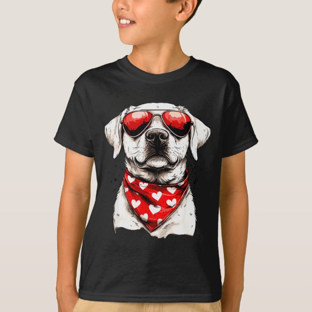 Camiseta Labrador Heart Bandana Cool Lab Dog Lover Men Wome (Anverso)