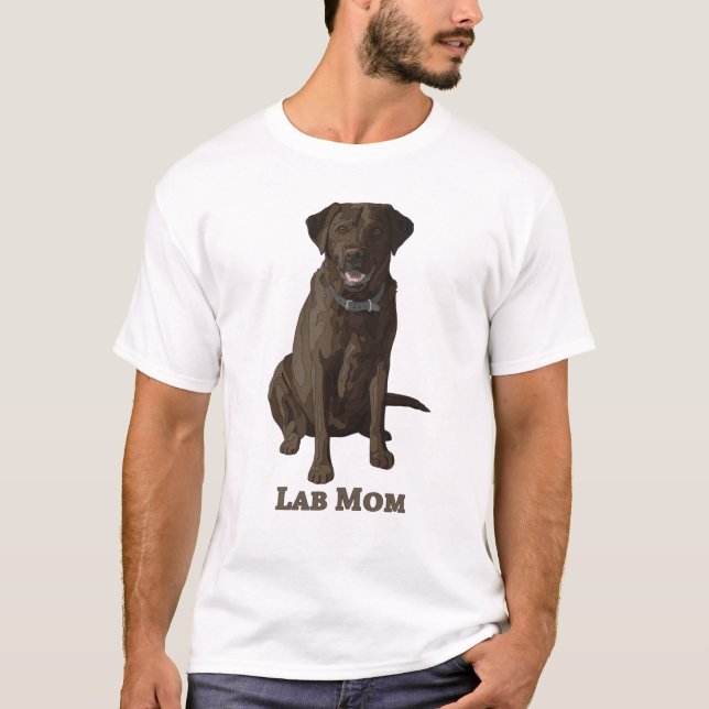 Camiseta Labrador Labrador De Chocolate De Mamá De Laborato (Anverso)