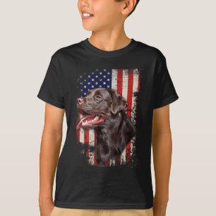 Camiseta Labrador Labs Patriótico Bandera Americana 4 De Ju