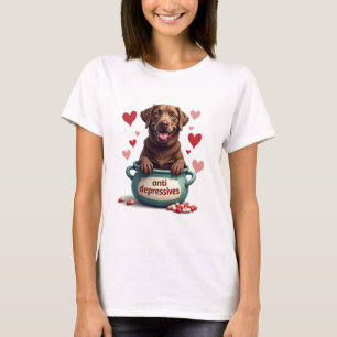 Camiseta Labrador, marrón chocolate