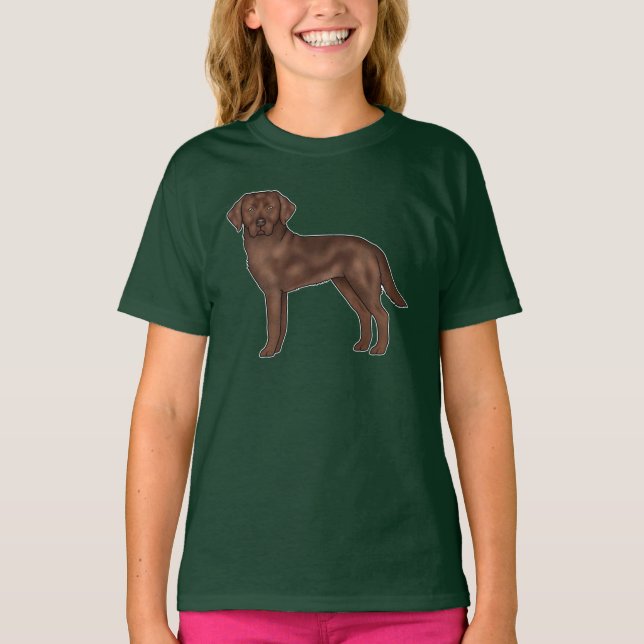 Camiseta Labrador marrón recuperador Personalizado adorable (Anverso)