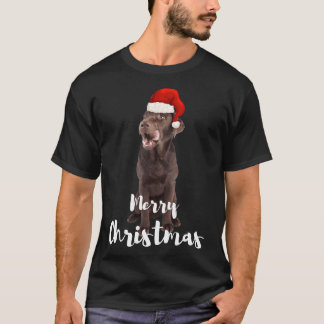 Camiseta Labrador marrón recuperar Feliz Navidad Labrador