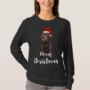 Camiseta Labrador marrón recuperar Feliz Navidad Labrador